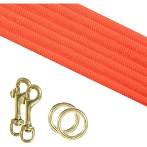 Paracord Planet – 550 Paracord DIY Pet Leash Kit – Heavy Duty Dog Leash, 7FT Long Rope Canine Lead, Walking, Running and Pet Training - Reflective Turquoise