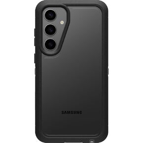 OtterBox Samsung Galaxy S24+ Defender Series XT Clear Case - Dark Side (Clear/Black), screenless, Rugged, Lanyard Attachment