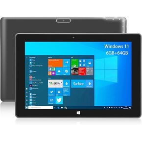10 inch Windows 11 Tablet PC, 4G LTE, 6GB RAM, 128GB Storage, 5MP/2MP Cameras, 1280x800 IPS HD Display