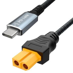 140W USB C to XT60 Charging Cable, 1.65FT Type C to XT60 Female Adapter PD 140W max Charging Cable for Drone, Solar Battery,etc for Tool-kitrc M7 M6 M6D M8S Charger(0.5M/1.65F)