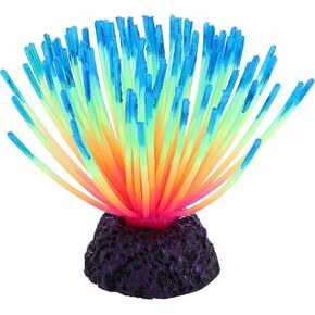 Silicone Glowing Anemone, Fluorescence Aquatic Artificial Coral for Aquarium (Blue)