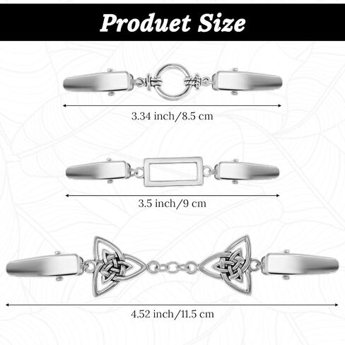 3 Pcs Vintage Sweater Clips Shawl Dresses Cinch Clips Retro Cardigan Collar Clips Shirt Brooch Clips for Women Girls Wearing, 3 Styles in Saudi Arabia