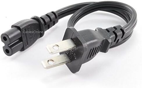 CablesOnline, 5-Pack 1ft 2-Prong Figure-8 Replacement Non-Polarized Computer Power Cord Cable, PC-10701-5 in Kuwait