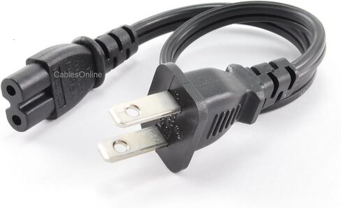 CablesOnline, 5-Pack 1ft 2-Prong Figure-8 Replacement Non-Polarized Computer Power Cord Cable, PC-10701-5 in Kuwait