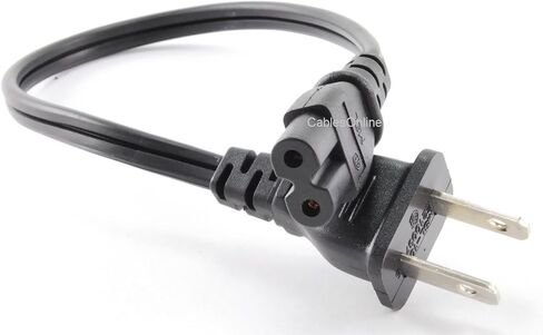 CablesOnline, 5-Pack 1ft 2-Prong Figure-8 Replacement Non-Polarized Computer Power Cord Cable, PC-10701-5 in Kuwait