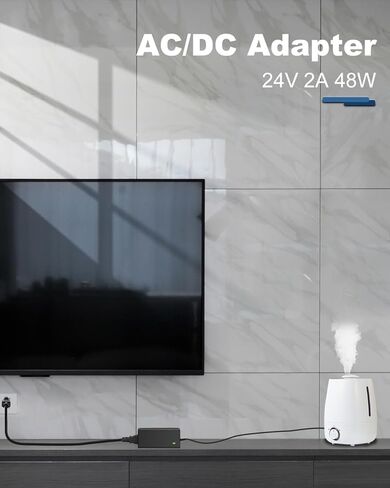 محول تيار مستمر 24 فولت 2 أمبير، محول تيار متردد 2000 مللي أمبير، 100-240 فولت 50-60 هرتز تيار متردد إلى تيار مستمر 24 فولت 2 أمبير، محول طاقة مع أسطوانة تيار مستمر 5.5 مم × 2.5 مم لأضواء الشريط LED، مضخة مياه DC، طابعات ثلاثية الأبعاد in Kuwait