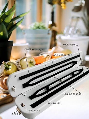 Vacuum Sealer Machine, Vacuum Sealer for Food, Food Vacuum Sealer Machine, 2 Auto Modes, Digital Countdown Display, 30 Bags in Saudi Arabia