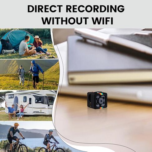 كاميرا تجسس، كاميرا داخلية صغيرة بدقة 1080 بكسل بدون واي فاي، كاميرات صغيرة لأمن المنزل مع بطاقة ذاكرة 32 جيجابايت، زاوية واسعة، رؤية ليلية، كشف الحركة، تخزين حلقي، دعامة دوارة 360 درجة in Kuwait