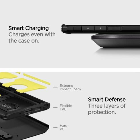 Spigen Tough Armor [Extreme Protection Tech] Designed for Samsung Galaxy Note 10 Plus Case/Galaxy Note 10 Plus 5G Case (2019) - Black in Saudi Arabia
