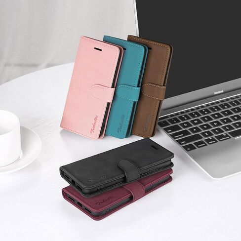 Case for iPhone 11, Premium Leather Wallet Case with Card Holder Kickstand Magnetic Closure Flip Folio Case Cover Compatible with iPhone 11 (6.1 Inch) - Red in Saudi Arabia