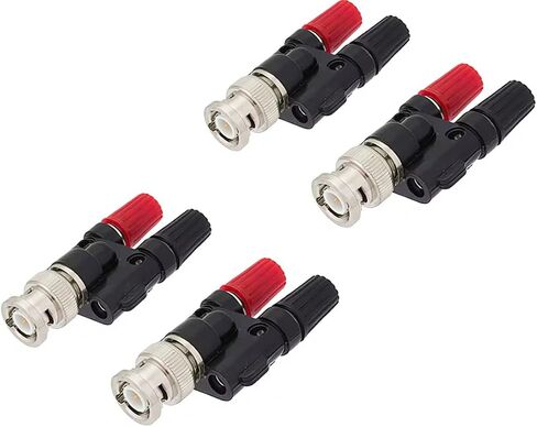 4 مم BNC ذكر إلى 2X 4 مم ثنائي الموز أنثى محوري RF موصل محول آخر، حزمة من 4 in Kuwait