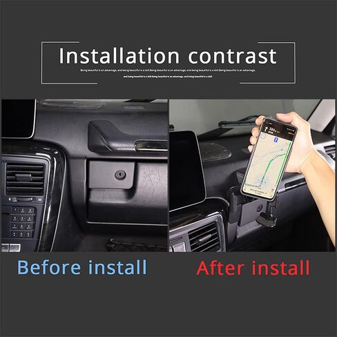Car Multifunctional Phone Holder Compatible With 2007 2008 2009 2010 2011 2012 2013 2014 2015 2016 2017 2018 Mercedes Benz G-Class W463 G500 G550 G55 G63 G65 Phone Mount, Water cup holder (black) in Kuwait
