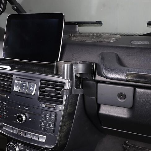 Car Multifunctional Phone Holder Compatible With 2007 2008 2009 2010 2011 2012 2013 2014 2015 2016 2017 2018 Mercedes Benz G-Class W463 G500 G550 G55 G63 G65 Phone Mount, Water cup holder (black) in Kuwait