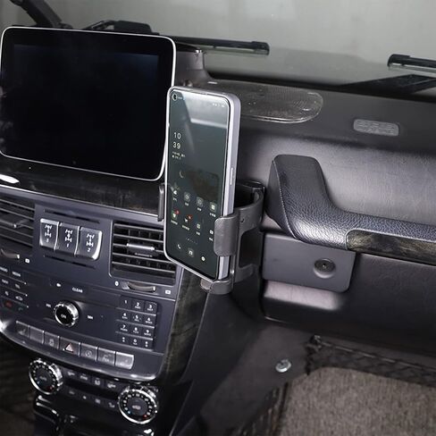 Car Multifunctional Phone Holder Compatible With 2007 2008 2009 2010 2011 2012 2013 2014 2015 2016 2017 2018 Mercedes Benz G-Class W463 G500 G550 G55 G63 G65 Phone Mount, Water cup holder (black) in Kuwait