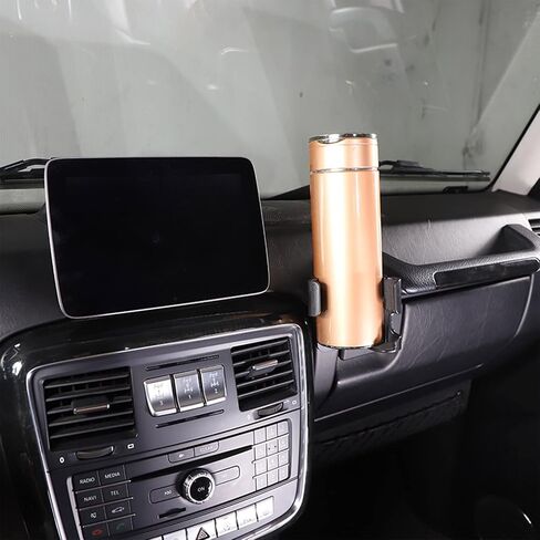 Car Multifunctional Phone Holder Compatible With 2007 2008 2009 2010 2011 2012 2013 2014 2015 2016 2017 2018 Mercedes Benz G-Class W463 G500 G550 G55 G63 G65 Phone Mount, Water cup holder (black) in Kuwait