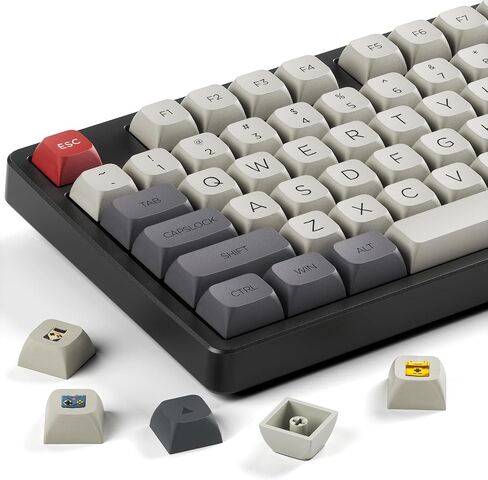 XDA Profile PBT Keycaps, Retro Game Console Custom Keycap Set, XVX Keyboard Keycap 75 Percent with Dye-Sublimation Suitable for Most 65% 80% 100% Gateron Cherry MX Switches Mechanical Keyboard in Saudi Arabia