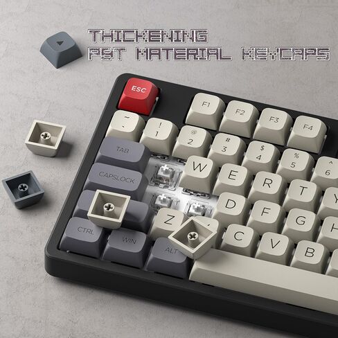 XDA Profile PBT Keycaps, Retro Game Console Custom Keycap Set, XVX Keyboard Keycap 75 Percent with Dye-Sublimation Suitable for Most 65% 80% 100% Gateron Cherry MX Switches Mechanical Keyboard in Saudi Arabia