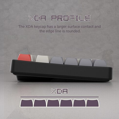 XDA Profile PBT Keycaps, Retro Game Console Custom Keycap Set, XVX Keyboard Keycap 75 Percent with Dye-Sublimation Suitable for Most 65% 80% 100% Gateron Cherry MX Switches Mechanical Keyboard in Saudi Arabia