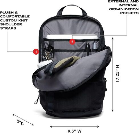 Chrome Industries Camden Backpack – 16L Travel Bag for Men and Women with Plush Knit Shoulder Straps Recycled Materials and Internal Laptop Sleeve – Black in Saudi Arabia