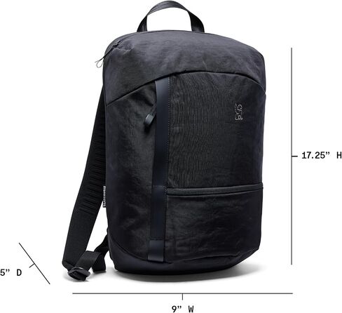 Chrome Industries Camden Backpack – 16L Travel Bag for Men and Women with Plush Knit Shoulder Straps Recycled Materials and Internal Laptop Sleeve – Black in Kuwait