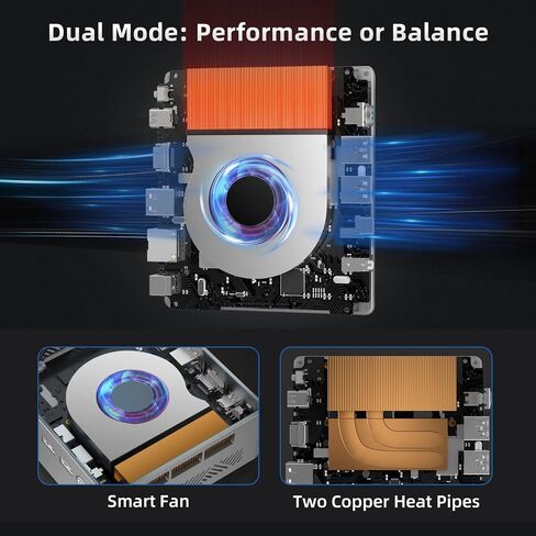 Bmax B5 Pro Mini PC i5-8260U 4-Core 16G DDR4 RAM/512GB NVMe SSD WiFi6 4K/60Hz Triple-Display BT5.2 Gigabit Ethernet Mini DP/Type-C/HDMI Mini Computer in Saudi Arabia