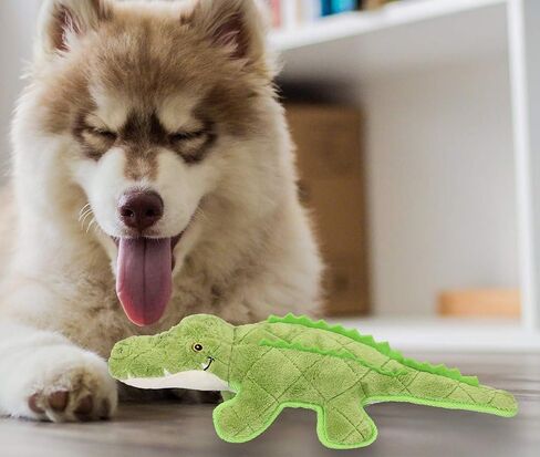 Plush Dog Toys - Large Crocodile-Durable Strong Interactive Play Heavy Duty Dog Chew Toys with Squeaker in Saudi Arabia