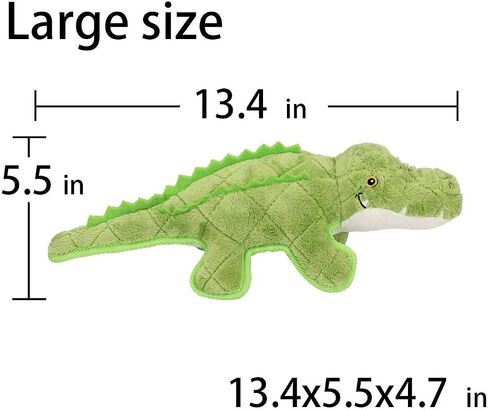 Plush Dog Toys - Large Crocodile-Durable Strong Interactive Play Heavy Duty Dog Chew Toys with Squeaker in Saudi Arabia
