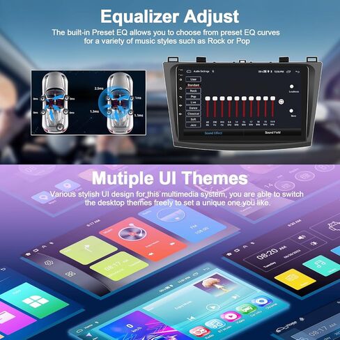 2G+64G Car Radio Stereo for Mazda 3 2010 2011 2012 2013 with Wireless CarPlay Android Auto 9" Touch Screen Car Stereo Android 13 Head Unit with WiFi GPS Navigation Bluetooth FM HD Backup Camera in Saudi Arabia