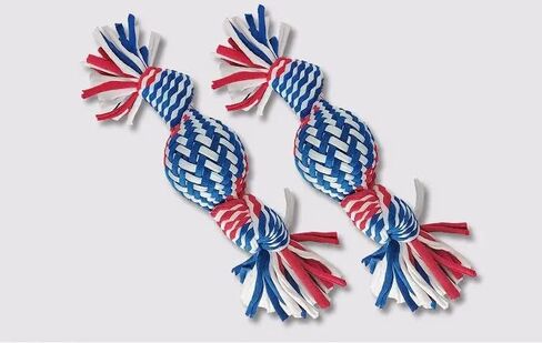 Rope Squeak Toy -Patriotic Pup Playtime- Red, White, and Blue Dog Rope Squeak Toy for Hours of Fun in Saudi Arabia