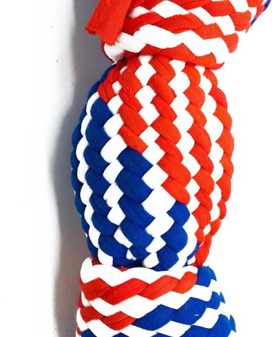 Rope Squeak Toy -Patriotic Pup Playtime- Red, White, and Blue Dog Rope Squeak Toy for Hours of Fun in Saudi Arabia