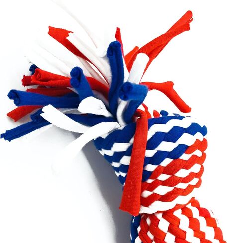 Rope Squeak Toy -Patriotic Pup Playtime- Red, White, and Blue Dog Rope Squeak Toy for Hours of Fun in Saudi Arabia