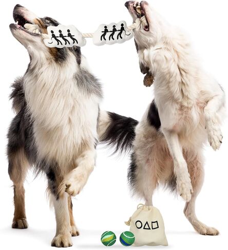 Squid Games Official Merchandise | Squeaky Plush Toys for Dogs | Doll & Soldier 2-Pack Set | Squeak & Play! in Saudi Arabia