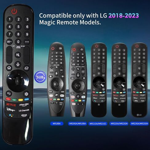 RIVIERA AKB75855501 Replacement Magic TV Voice Remote Compatible for almost all LG OLED QNED NanoCell Webos Smart TV with Voice control &Pointer function AN-MR20GA MR19BA MR18BA MR650A etc in Kuwait