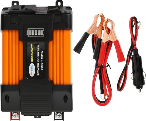 ERINGOGO 1 مجموعة محول شاحن التيار الكهربائي العاكس لوازم السيارات سيارة تعمل بالبطارية البلاستيك in Kuwait