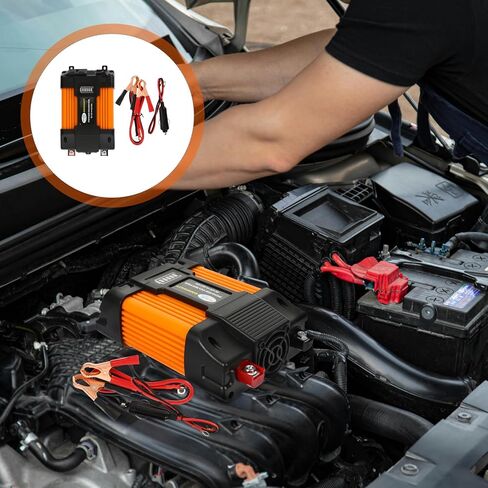 ERINGOGO 1 مجموعة محول شاحن التيار الكهربائي العاكس لوازم السيارات سيارة تعمل بالبطارية البلاستيك in Kuwait