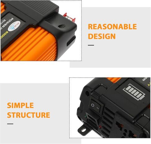 ERINGOGO 1 مجموعة محول شاحن التيار الكهربائي العاكس لوازم السيارات سيارة تعمل بالبطارية البلاستيك in Kuwait