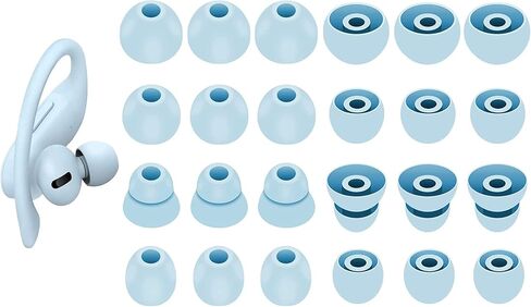 BLUEWALL Ear Tips Compatible with Beats Powerbeats Pro Earbuds, S/M/L/D Sizes 12 Pairs Soft Silicon Earbud Tips Replacement Eartips Compatible with PB Pro 12 Pairs Cloud Pink in Saudi Arabia