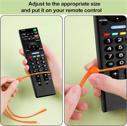 6pcs Silicone Remote Tether, Remote Control Finder Adjustable Remote Control Pigtail Handheld TV Remote Locator Leash for Lost Remote Solution for Apple LG Samsung Sony (Orange, Green) in Saudi Arabia
