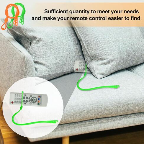 6pcs Silicone Remote Tether, Remote Control Finder Adjustable Remote Control Pigtail Handheld TV Remote Locator Leash for Lost Remote Solution for Apple LG Samsung Sony (Orange, Green) in Saudi Arabia