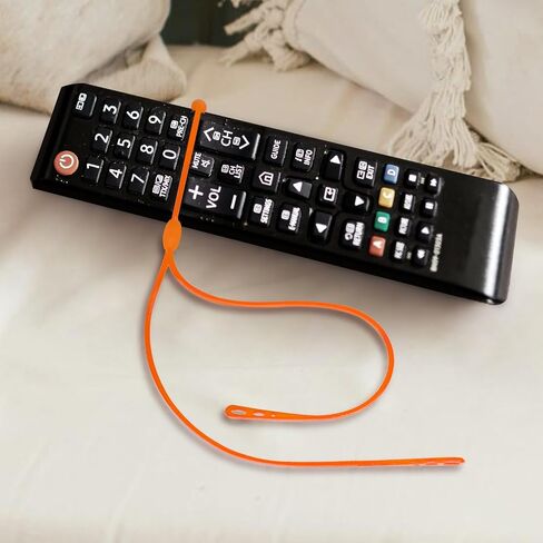 6pcs Silicone Remote Tether, Remote Control Finder Adjustable Remote Control Pigtail Handheld TV Remote Locator Leash for Lost Remote Solution for Apple LG Samsung Sony (Orange, Green) in Saudi Arabia