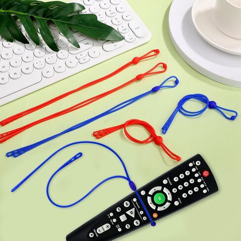 6pcs Silicone Remote Tether, Remote Control Finder Adjustable Remote Control Pigtail Handheld TV Remote Locator Leash for Lost Remote Solution for Apple LG Samsung Sony (Orange, Green) in Saudi Arabia