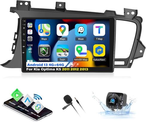 UNITOPSCI 4G+64G 8 Core Android 13 Car Stereo Radio for Kia Optima K5 2011 2012 2013 CarPlay Android Auto GPS 9 Inch Touch Screen Bluetooth 5.0 Mirror Link DSP WiFi FM/RDS SWC +Backup Camera Mic in Saudi Arabia
