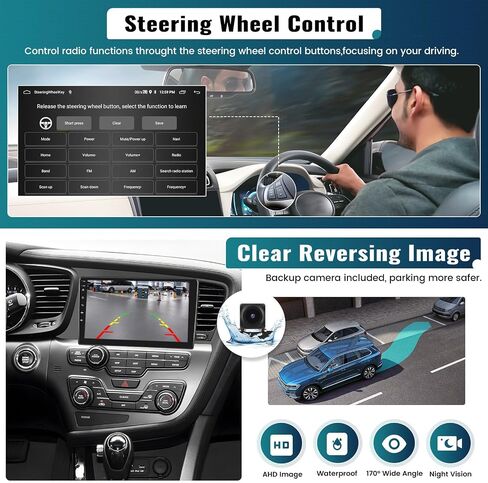 UNITOPSCI 4G+64G 8 Core Android 13 Car Stereo Radio for Kia Optima K5 2011 2012 2013 CarPlay Android Auto GPS 9 Inch Touch Screen Bluetooth 5.0 Mirror Link DSP WiFi FM/RDS SWC +Backup Camera Mic in Saudi Arabia