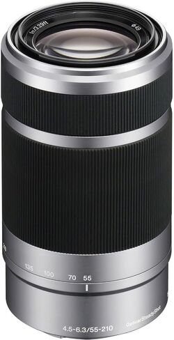 Sony E 55-210mm f/4.5-6.3 OSS Lens (Black) Bundle with 49mm Protection Filter and Advanced Accessories | Sony 55-210mm Lens in Saudi Arabia