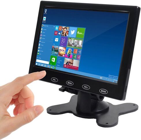 SallyBest® 7 Inch Ultra Thin 16:9 HD 800x480 TFT LCD Color Display Headrest Monitor Touch Button Monitor Screen Support AV HDMI VGA Video Input in Saudi Arabia