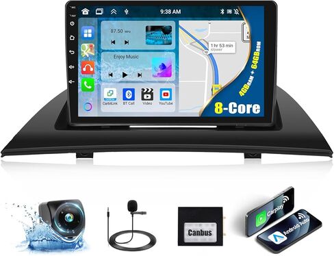 4G+64G Car Stereo Radio for BMW X3 E83 2004-2012 with Wireless Apple CarPlay Android Auto Android 13 Radio 9" IPS Touch Screen Car Radio with DSP Bluetooth 5.0 GPS Navigation WiFi FM RDS Backup Camera in Saudi Arabia