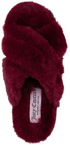 Juicy Couture Women's Slide Sandals With Faux Fur Slipper Sandals, Furry Slides, Womens Slip On Slippers in Saudi Arabia