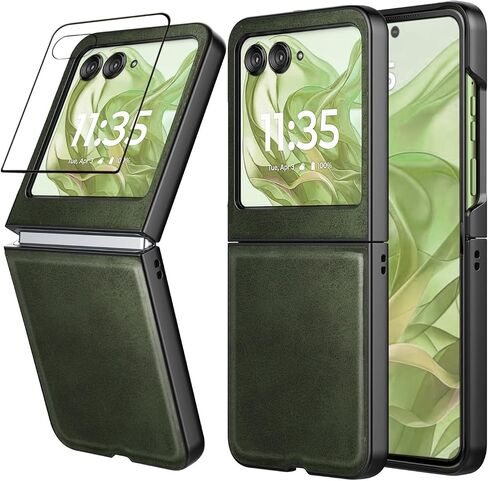 for Motorola Razr 2024 Case,Razr 2024 Clear Case with Front Screen Protector,Shockproof Drop-Proof Slim-Fit Hard PC Cover for Moto Razr 2024 Phone Casas in Saudi Arabia