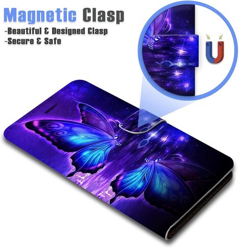 for iPhone 12, Art Designed Flip Wallet Style Cover Case Fancy Flower Full Body Protection AD003 (#24878 Red Gothic Rose) in Kuwait