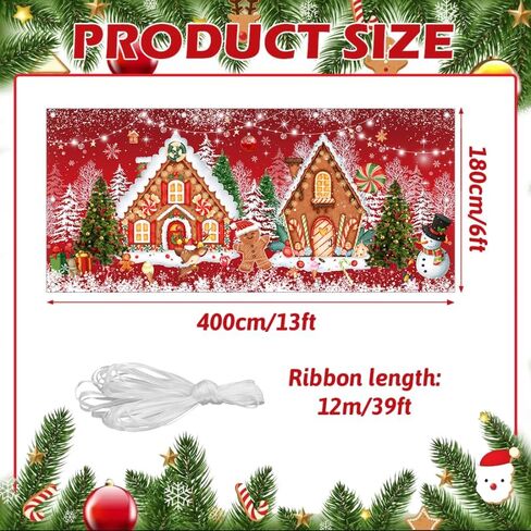 13x6ft عيد الميلاد باب المرآب راية عيد ميلاد سعيد غطاء الباب شنقا عيد الميلاد باب المرآب زينة سانتا عيد ميلاد سعيد راية الزينة علامة للداخلية في الهواء الطلق جدار باب ديكور المنزل in Saudi Arabia